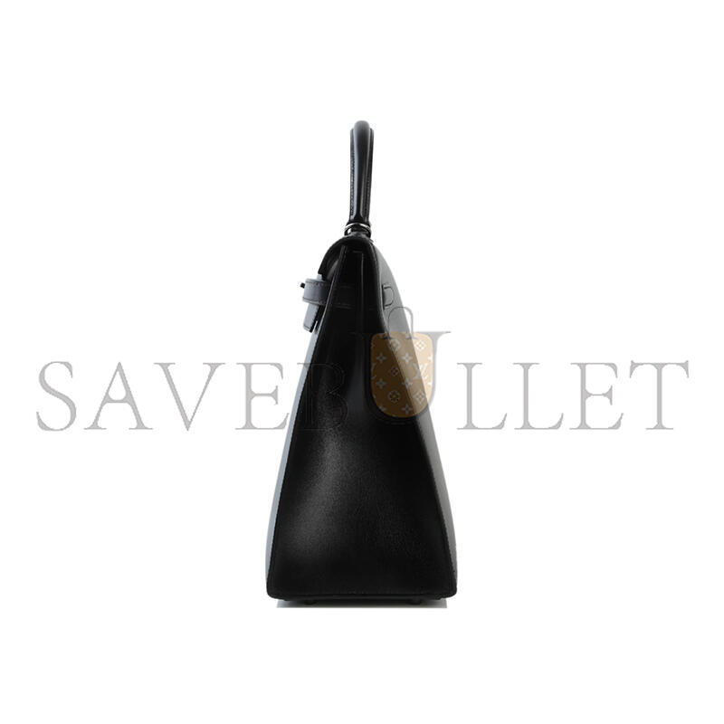H**mes EDITION SO BLACK BOX KELLY 35 HANDBAG BLACK (35*25*12cm)
